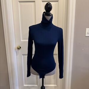 NWT Hill House Navy Luna Turtleneck Bodysuit